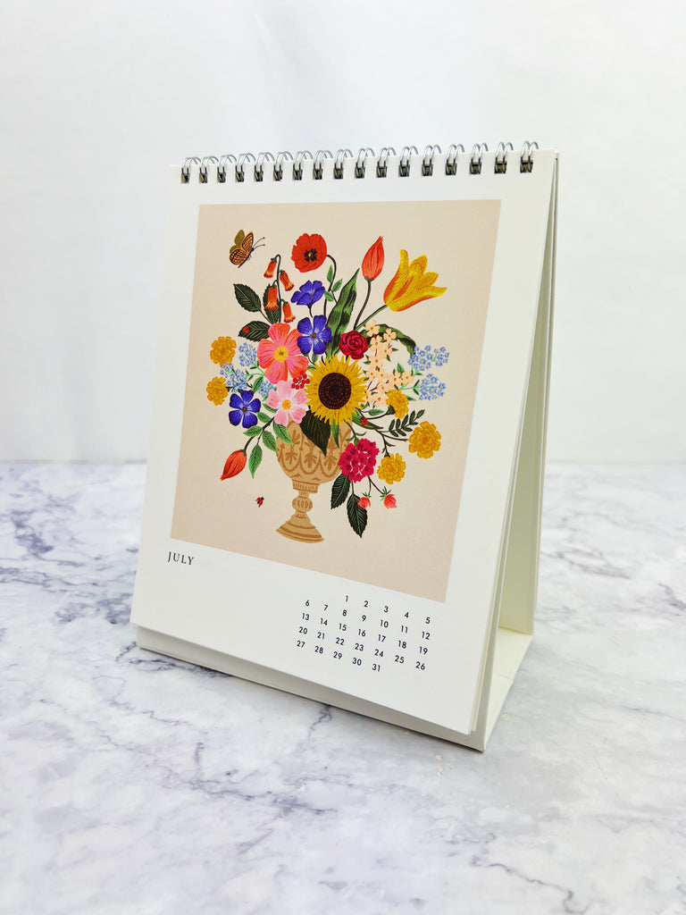 2025 Flower Studies Desk Calendar Freckled Hen
