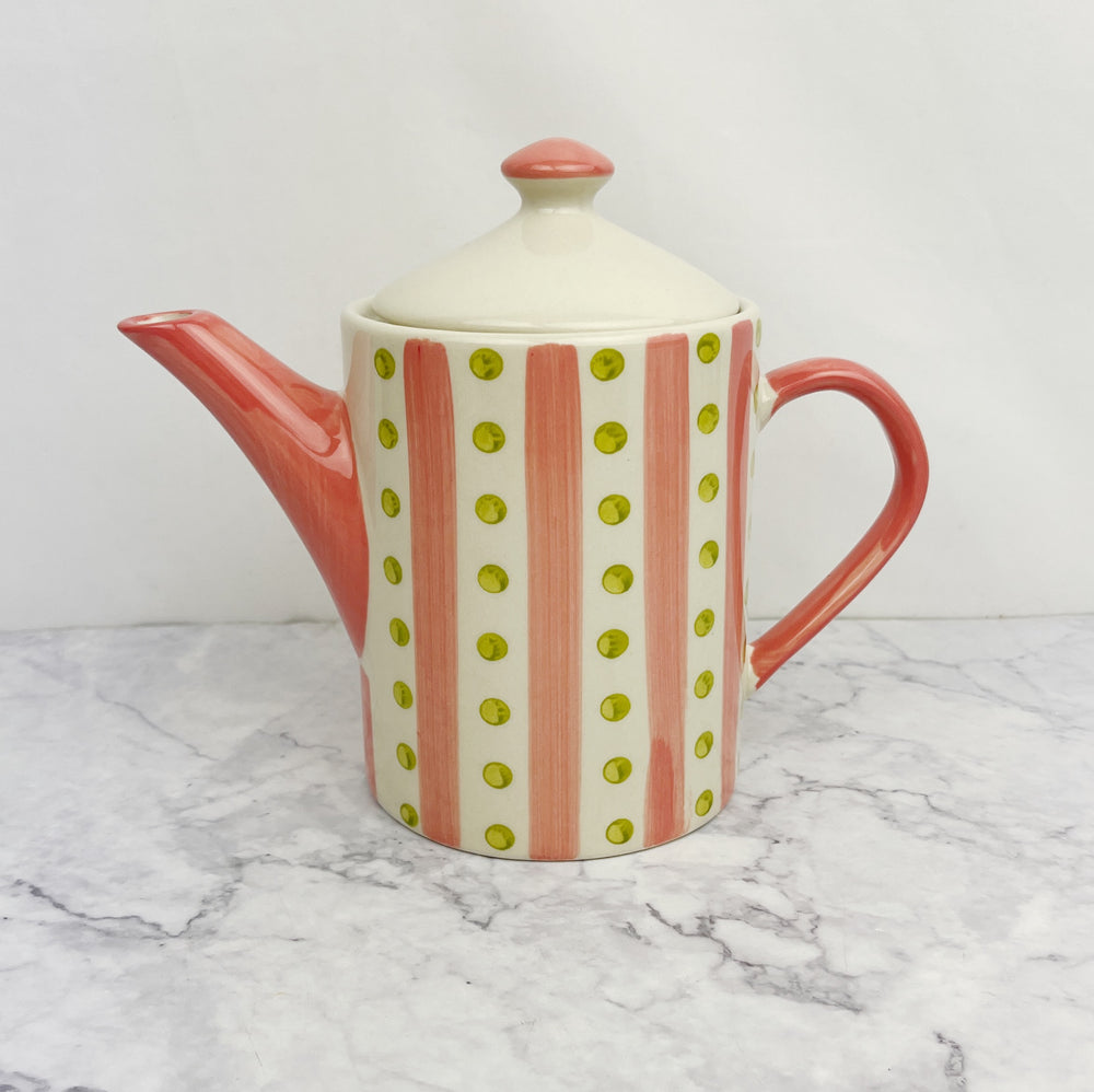 Pink and Green Teapot