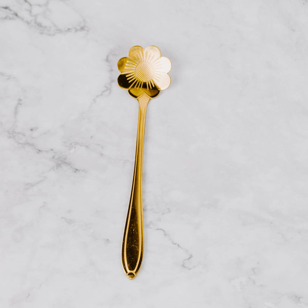 Gold Floral Spoon
