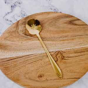 Gold Floral Spoon