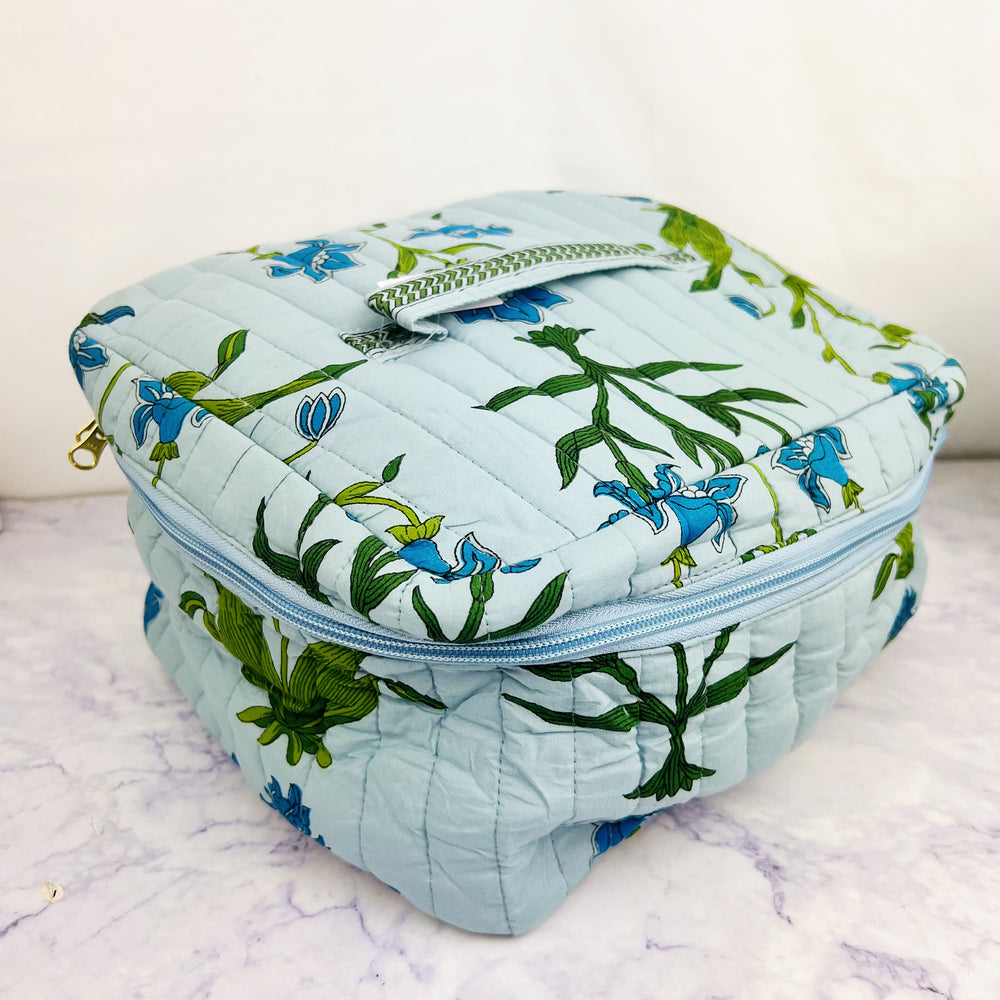 Iris Quilted Cosmetic Bag