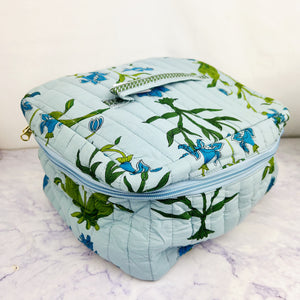 Iris Quilted Cosmetic Bag