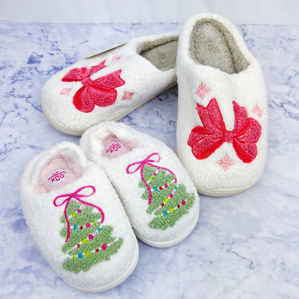 Toddler Christmas Tree Slippers