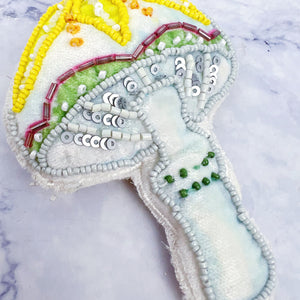 Beaded Mushroom Ornament