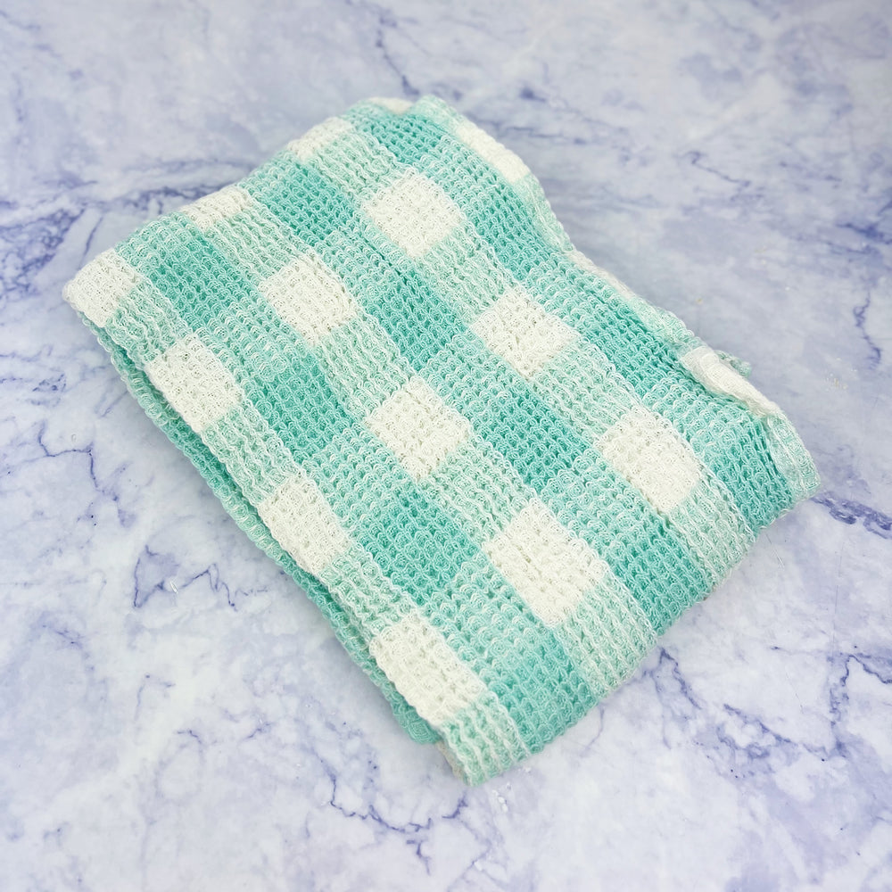 Cotton Waffle Weave Dish Towel - Green Apple