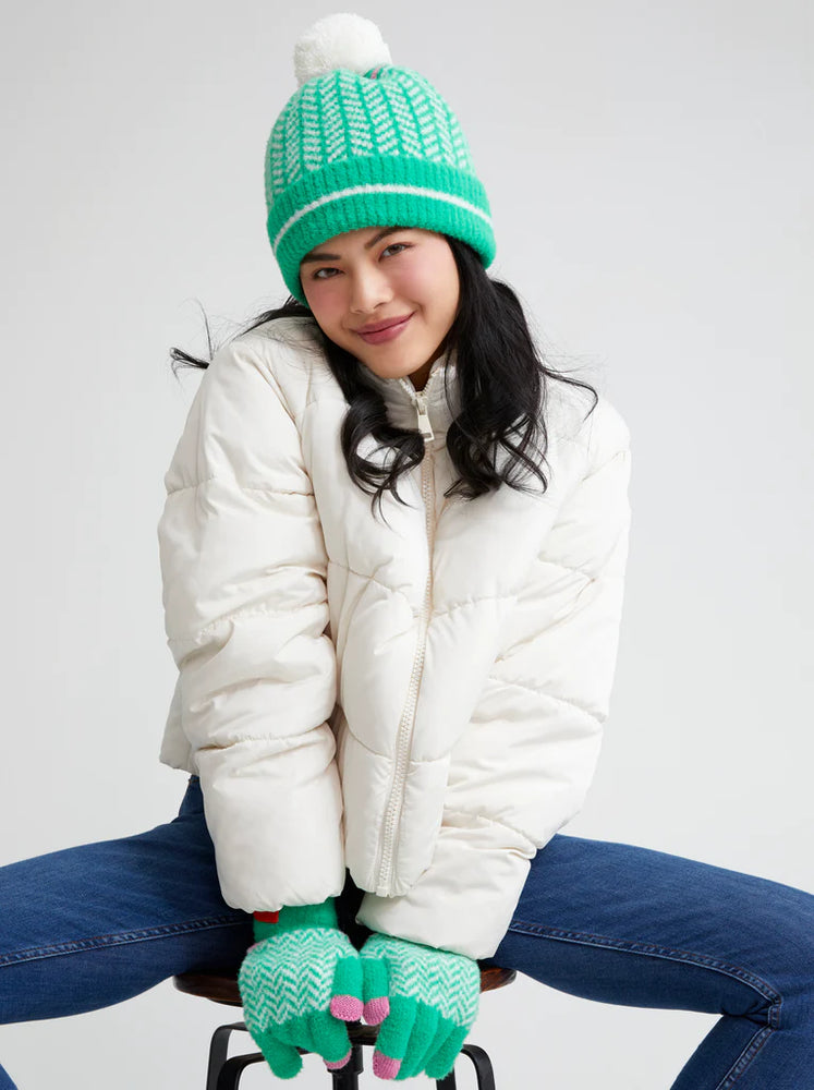 Sweet Mint Pom Pom Hat