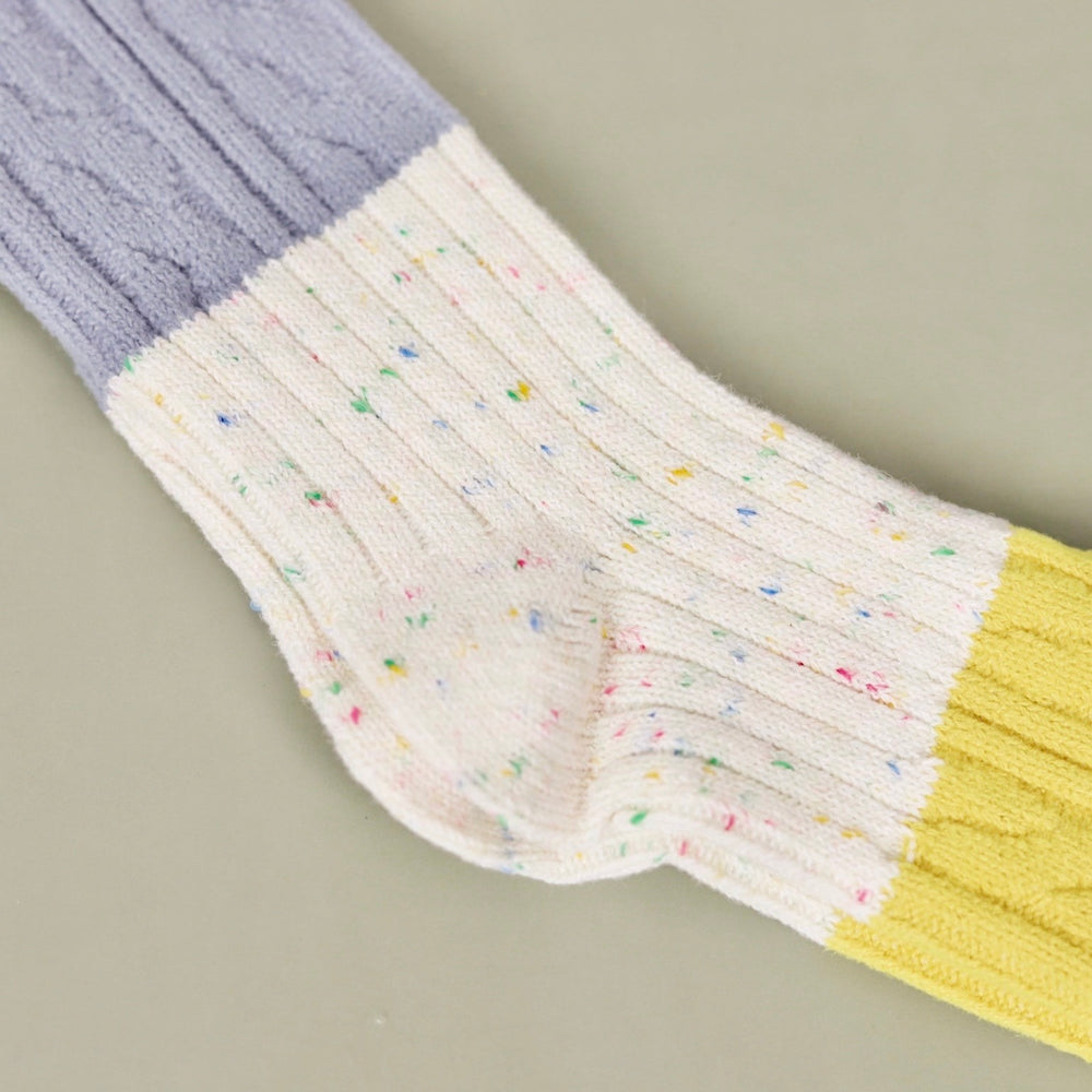 Bold Block Tri-Color Socks