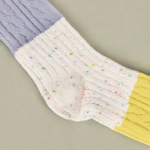 Bold Block Tri-Color Socks