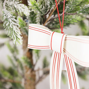 Painted Metal Bow Ornaments