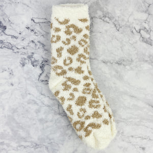 
                
                    Load image into Gallery viewer, Fuzzy Leopard Socks
                
            