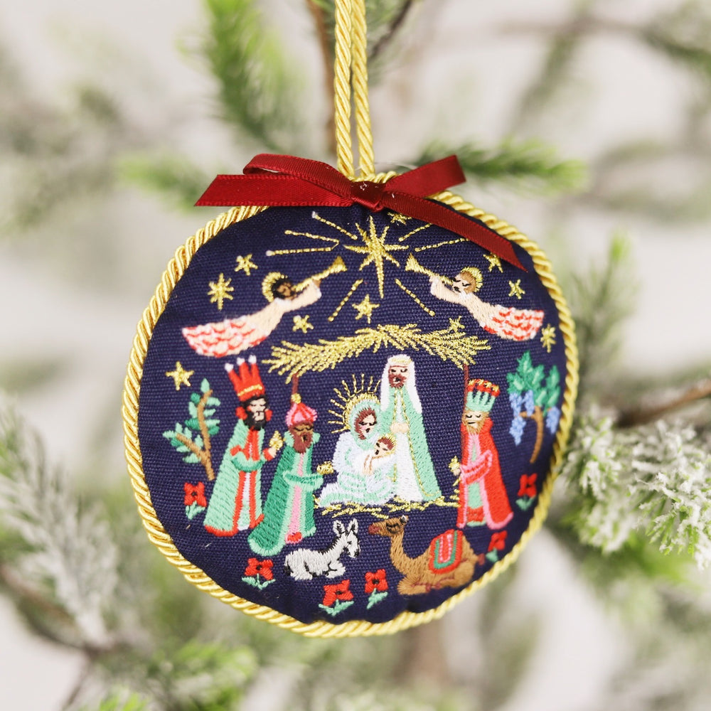 Nativity Embroidered Ornament