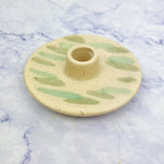 Hand-Painted Terra-Cotta Taper Holder