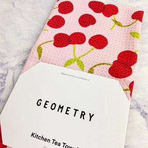 Cheery Cherries Recycled Tea Towel
