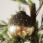 Mercury Glass Ball With Stars Ornament