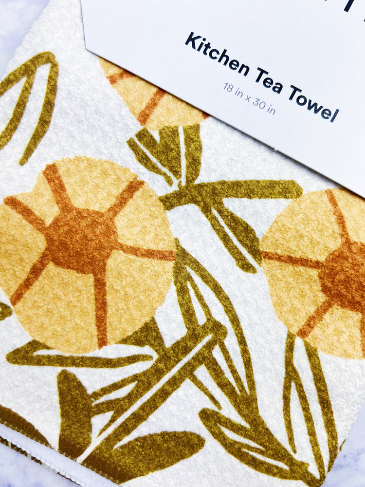 Sunflower Fields Tea Towel