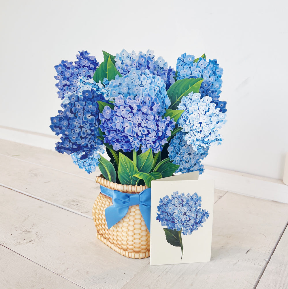 Hydrangeas Pop-Up Greeting Card Bouquet