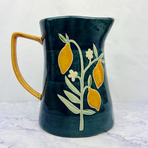 Hand Painted Lemon Pitcher