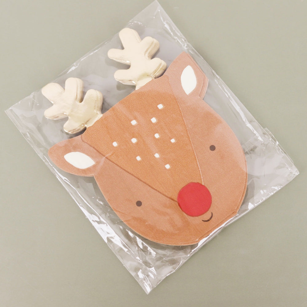Rudolph Shaped Napkin Set