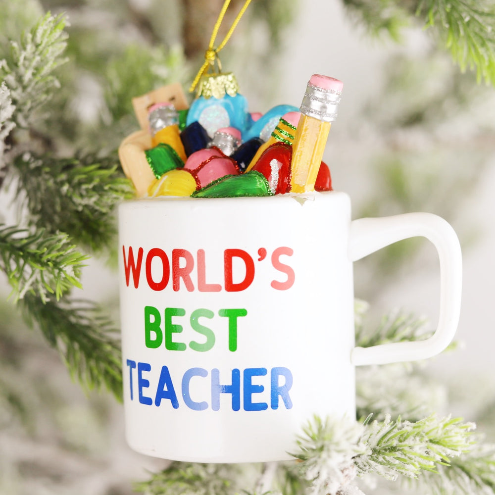 World's Best Teacher Mug Ornament