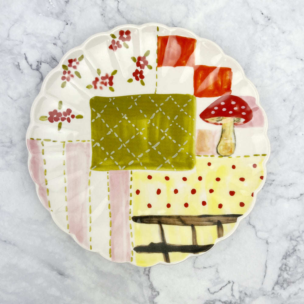 Whimsical Garden-Inspired Plate