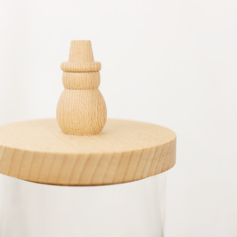 Holiday Canister with Snowman Lid
