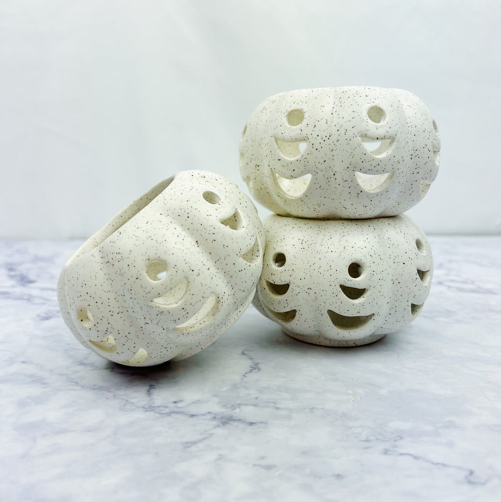 White Pumpkin Stack Votives