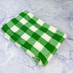 Cotton Waffle Weave Dish Towel - Green Apple