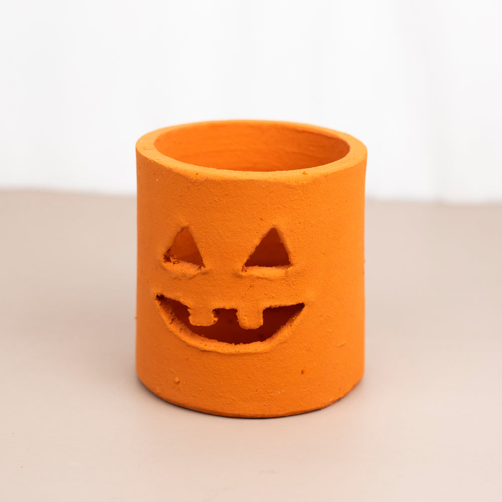 Small Clay Jack-O-Lantern