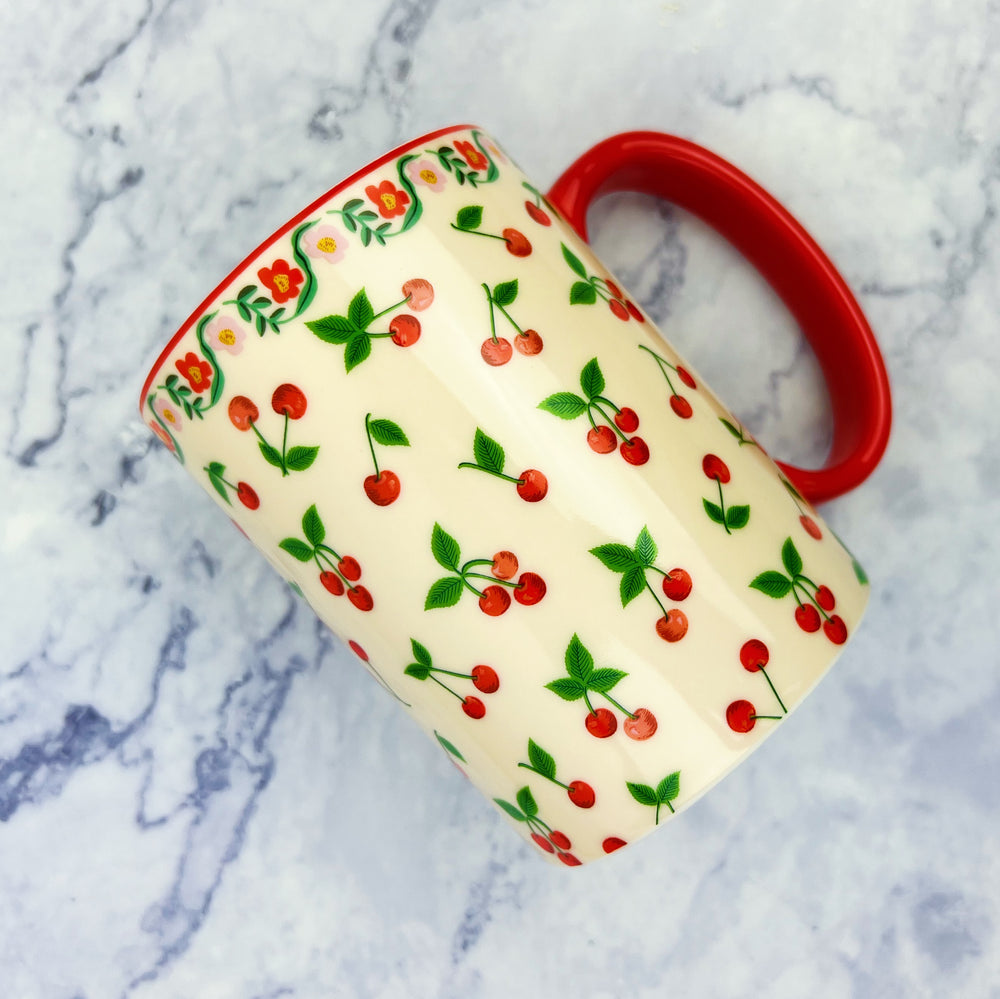 Bunch of Cherries Porcelain Mug