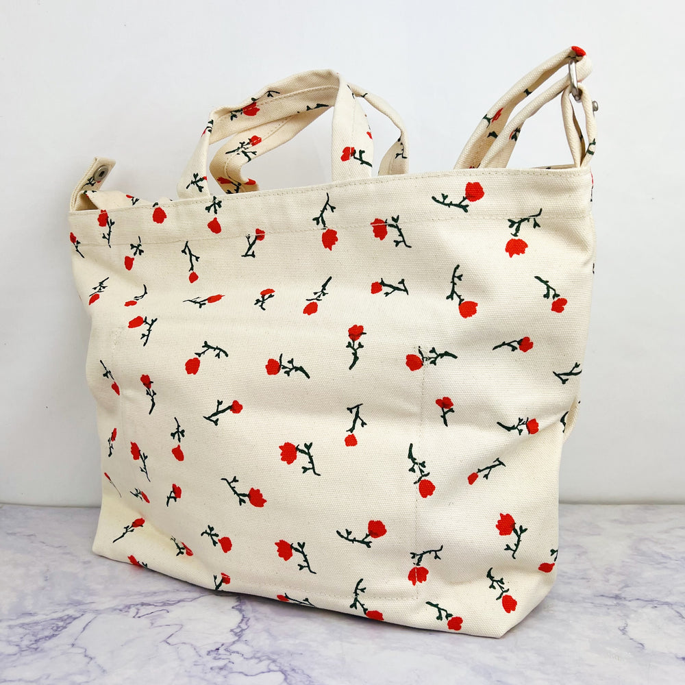 Zippered Canvas Tote