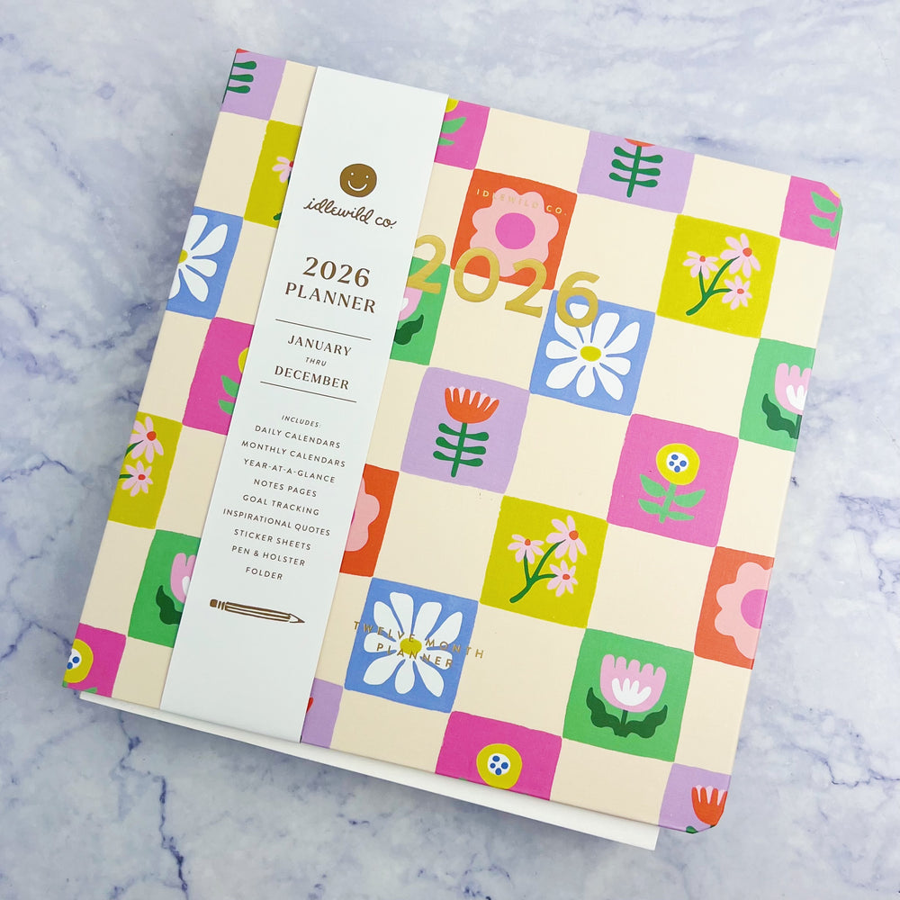 Floral Checks Hardcover 2026 Planner