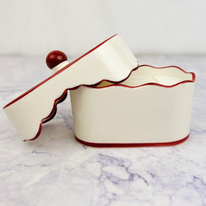 Cherie Porcelain Ceramic Candle with Colored Accents