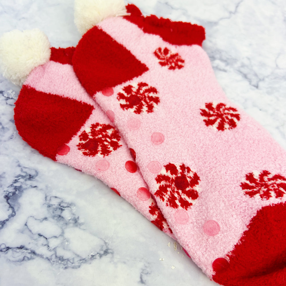 Holiday Pom Pom House Socks