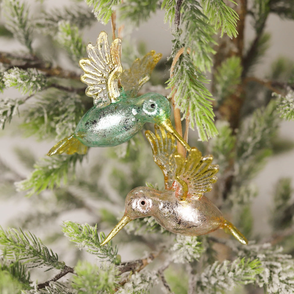Glass Hummingbird Ornament