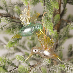 Glass Hummingbird Ornament