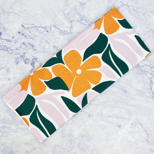 Modern Floral Recycled Tea Towel