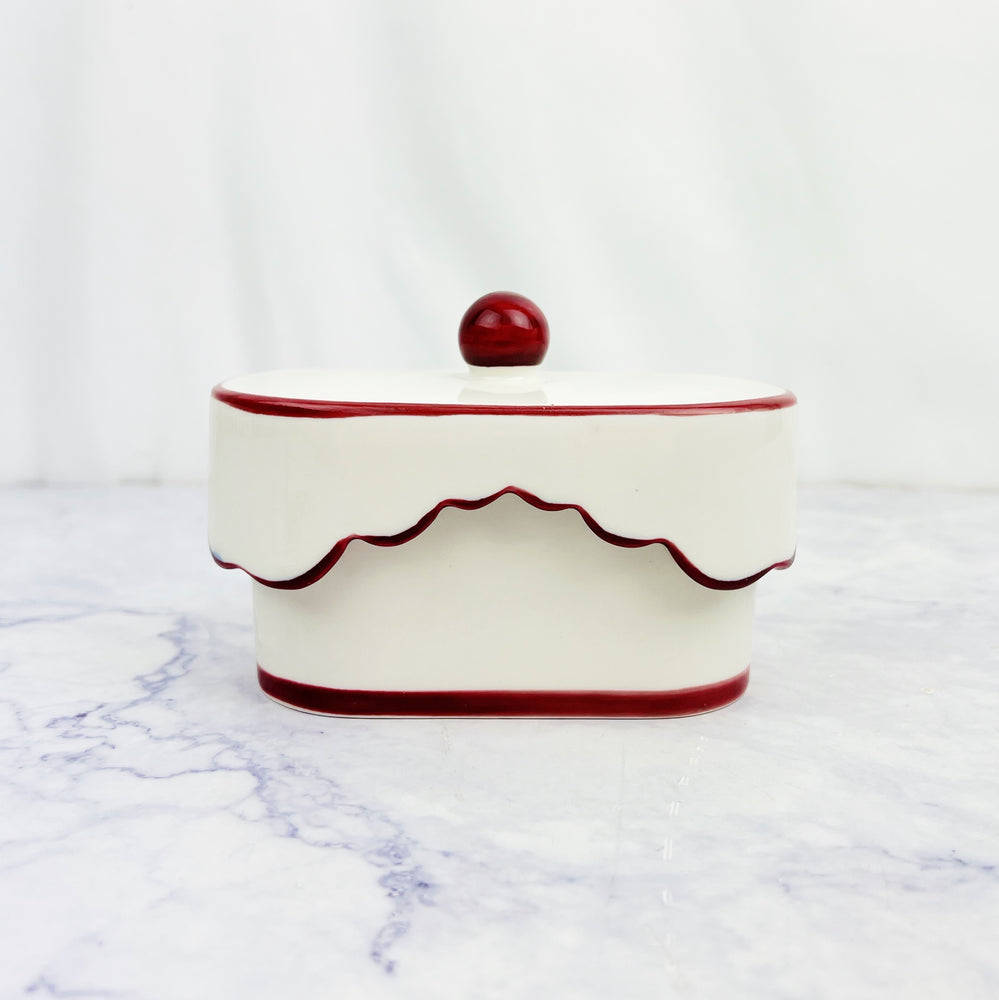 Cherie Porcelain Ceramic Candle with Colored Accents