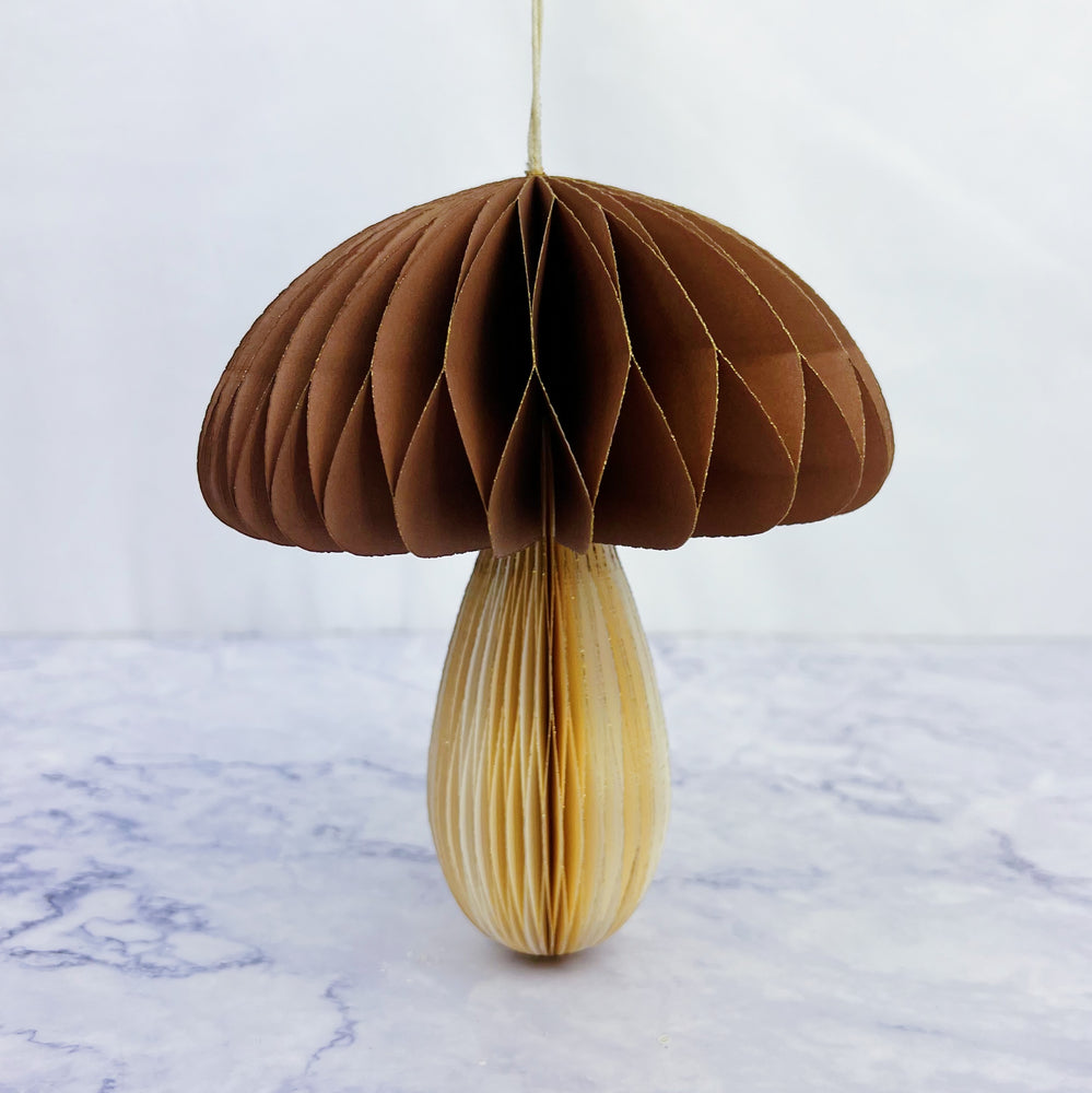 Mushroom Honeycomb Ornament