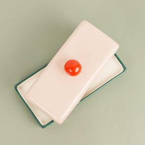 Multicolored Butter Dish
