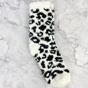 Fuzzy Leopard Socks