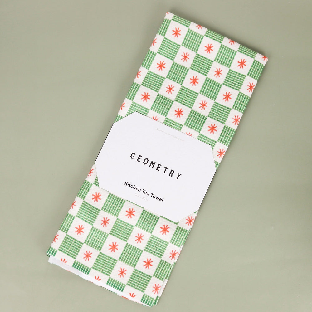 Jolly Grid Tea Towel