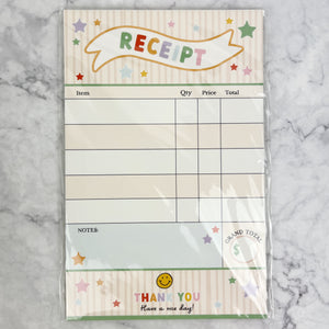 Receipt Pretend Play Notepad