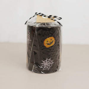 Handpainted Halloween Pillar Candle