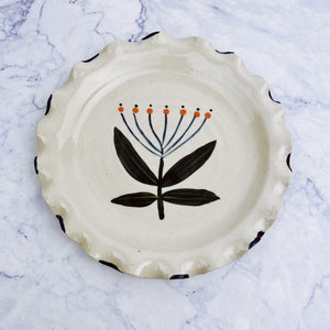 Ruffled Stoneware Plate