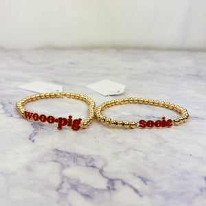 Razorbacks Bead Bracelet