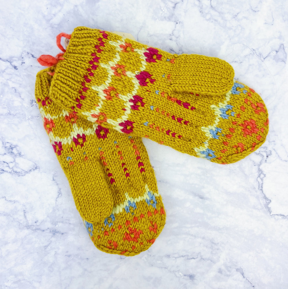 Happy Honey Knit Mittens