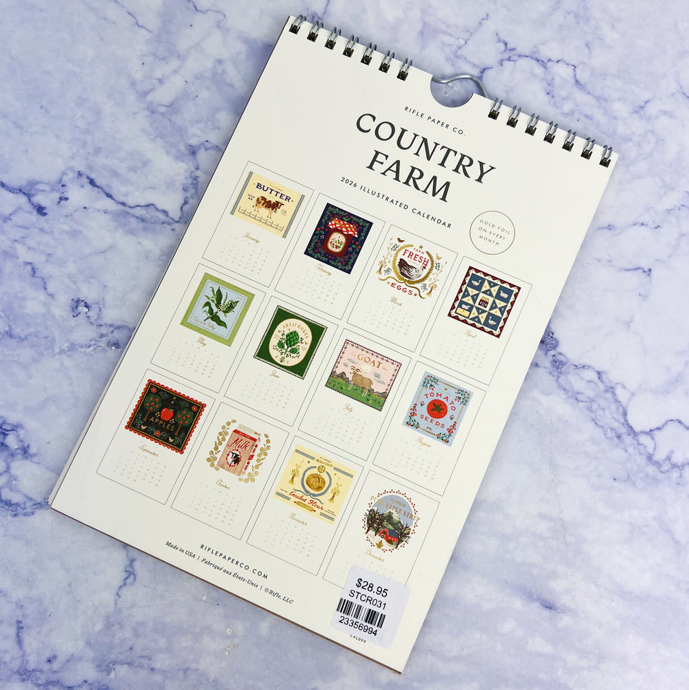 2026 Country Farm Kitchen Calendar
