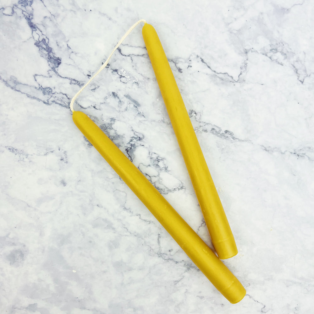 Handmade Beeswax Taper Candles