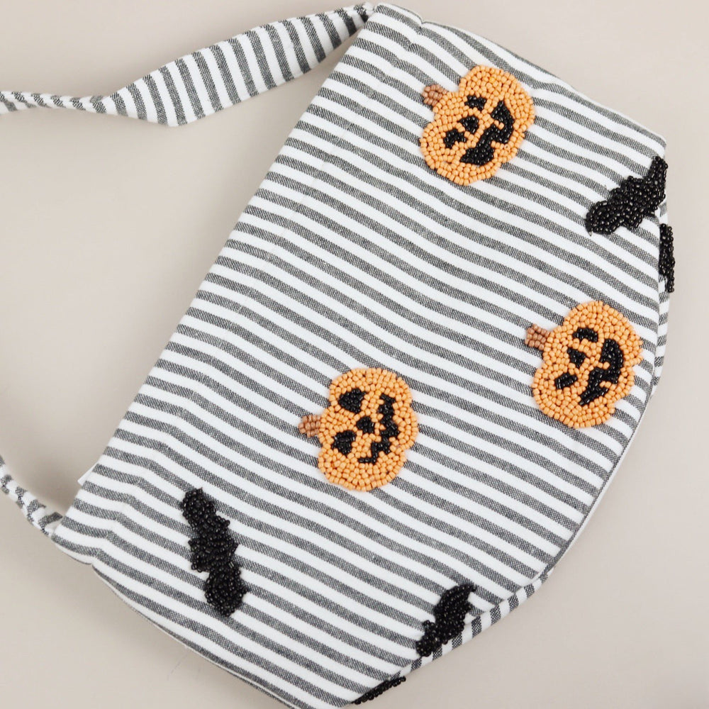Beaded Halloween Bucket - Candy Corn