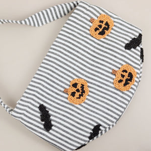 Beaded Halloween Bucket - Candy Corn